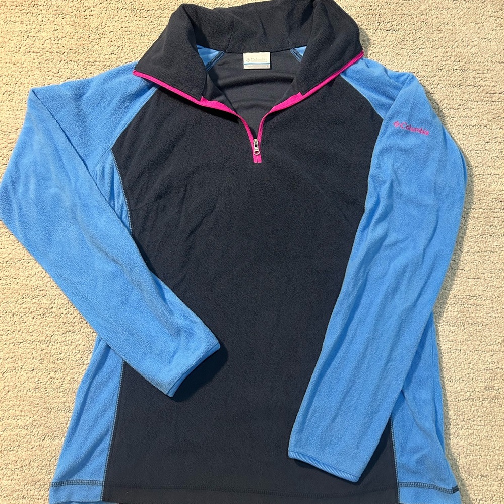 Women’s Columbia Blue Fleece Quarter-Zip Pullover